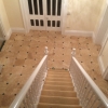 Classic honed & filled travertine with green slate cabachon (1)
